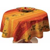 Nappe Anti-taches Olivo Rouge - Ronde 160 cm