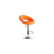 Netfurniture - Envie tabouret de bar à petit-déjeuner orange hauteur courbée réglable. - orange