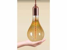 Pack ampoule géante ambrée filament 40w + monture