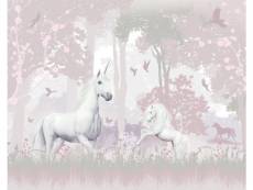 Papier peint mural walltastic licornes dans la forêt - 305 x 244 cm