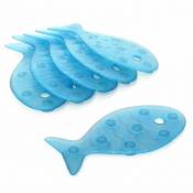 Plasticos Tatay - tatay Pastilles antidérapantes bleu pour baignoire / douche, Fish