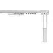 Rail de rideau, rail métallique extensible, Blanc, 70 a 120cm - Blanc