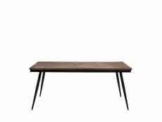 Ranggo - table à manger en métal et teck recyclé 160x90cm bois foncé et noir DR/103/2019