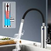 Senderpick - Robinet de cuisine Chauffe-eau électrique instantané pour évier Robinet à chaleur instantanée 3 kW avec affichage de la température sur