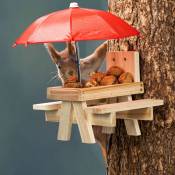 Spetebo - Mangeoire pour écureuils picknick avec parapluie