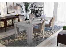 Table à manger moderne, console extensible jusqu'à 10 places, dimensions 90 x 51 x 77 cm (jusqu'à 237 avec rallonges), gris - couleur béton 8052773828