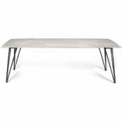 Table basse en ciment et métal Grey - Gris clair