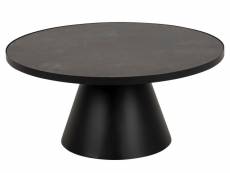 Table basse ronde en céramique et métal d85 - girolle