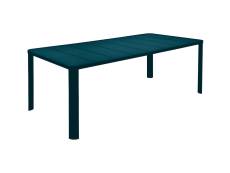 Table de jardin en métal rectangulaire Oléron Bleu