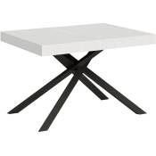 Table extensible 130x90/234 cm Karida Frêne Blanc cadre Anthracite