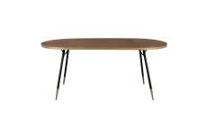 Table ovale en bois marron