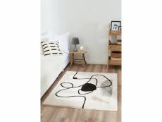 Tapis de salon shaggy à motif abstrait - 200x290 cm