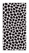 Tapis vinyle motif pavée noir 100x140cm