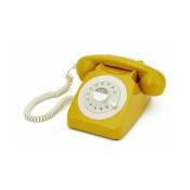 Téléphone fixe rétro moutarde 746 Rotary - GPO Retro
