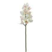 Tige d'orchidée artificielle blanche H62
