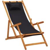 Vidaxl - Chaise pliable de plage Bois d'eucalyptus