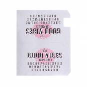 ZZKKO Good Vibes Alphabet Magnetic Mailbox Cover Wrap
