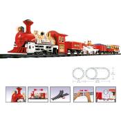 Accessoires pour Village de Noël Coffret 26 pièces Train avec Locomotive, Wagons et Rails - Feeric Christmas - Rouge