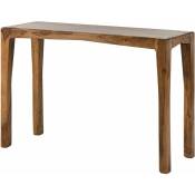 Ancona 103 Table console en bois de sheesham - laqué / brun 120x42x80 - brun