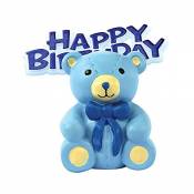 Anniversary House-Blue Teddy Bear Cake Topper Set-2