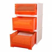 Armoires de Rangement boîte de Rangement, de Rangement à tiroir de Rangement pour vêtements Boîte de Rangement en Plastique à la Mode (Color : Orange)
