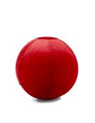 Balle d'assise gonflable 65 cm enveloppe velours rouge scarlett