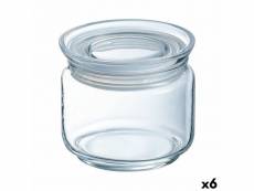 Bocal luminarc pav transparent silicone verre (500 ml) (6 unités)
