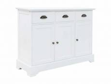 Buffet bahut armoire console meuble de rangement avec 3 portes mdf et bois de pin 105 cm helloshop26 4402117