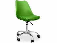 Chaise de bureau à roulettes - chaise de bureau pivotante - tulip vert