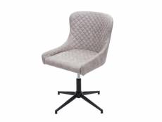 Chaise de bureau hwc-h79, fauteuil, pivotant, réglable en hauteur, métal, vintage, ~ tissu, textile gris