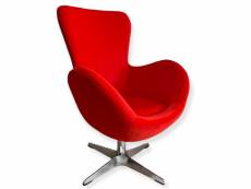 Cocoon - fauteuil rotatif en velours rouge