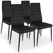 Cotecosy - Lot de 4 chaises Stratus Noir - Noir