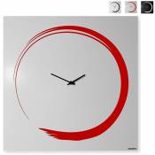 Designobject - Horloge murale moderne décorative de bureau de style japonais 80x80cm S-Enso Big | Rouge