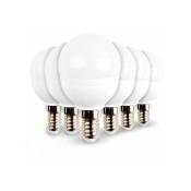 Eclairage Design - Lot de 6 ampoules led E14 Mini Globe 5.5W 470 lumens Température de Couleur: Blanc neutre 4000K