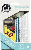 Elephant 2 Essuie-tout Chiffons 32 x 32 cm