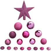 Fééric Lights And Christmas - Kit de sapin Colorama de Noël 18 pièces cassis Feeric lights & christmas
