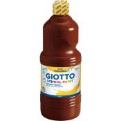Giotto - Flacon de 1L de gouache liquide lavable school paint marron - marron