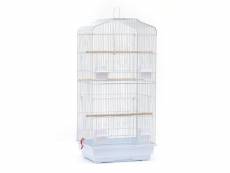 Hombuy® cage à oiseaux, grande volière perchoirs 46 x 36 x 93 cm blanc