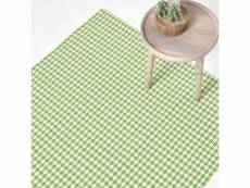 Homescapes tapis - carreaux vichy vert blanc 110 x