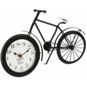 Horloge de table en métal, motif vélo, 29 cm