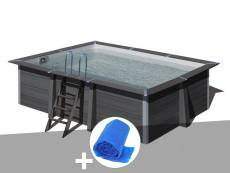 Kit piscine composite Gré Avant-Garde rectangulaire 4,66 x 3,26 x 1,24 m + Bâche à bulles