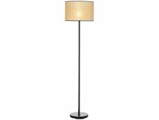 Lampadaire cannage style cosy 40 w max. H.153 cm piètement