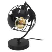 Lampe a Poser Metal Noir Globe - noir