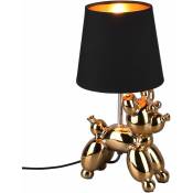 Lampe de chevet d'écriture chien en céramique Lampe télécommande dimmable dans un ensemble comprenant des ampoules led rvb