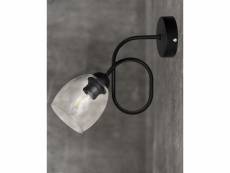 Lampe de table marietta noir, transparent 22cm