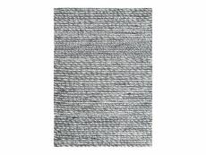 Latonie - tapis en laine et viscose gris clair 160x230