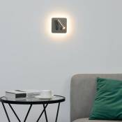Liseuse carrée argentée double lumière LED multifonctionnelle - Bilbao