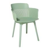 Lot de 2 fauteuils Fashion Commerce en polypropylène vert avec accoudoirs 59X55X80 - Verde