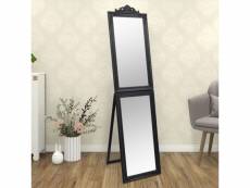 Miroir sur pied style baroque - miroir décor noir 50x200 cm meuble pro frco57476