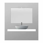 Plan de toilette Salle de bain hauteur 10cm solid surface en résine minérale, plusieurs couleurs disponibles 100X46CM